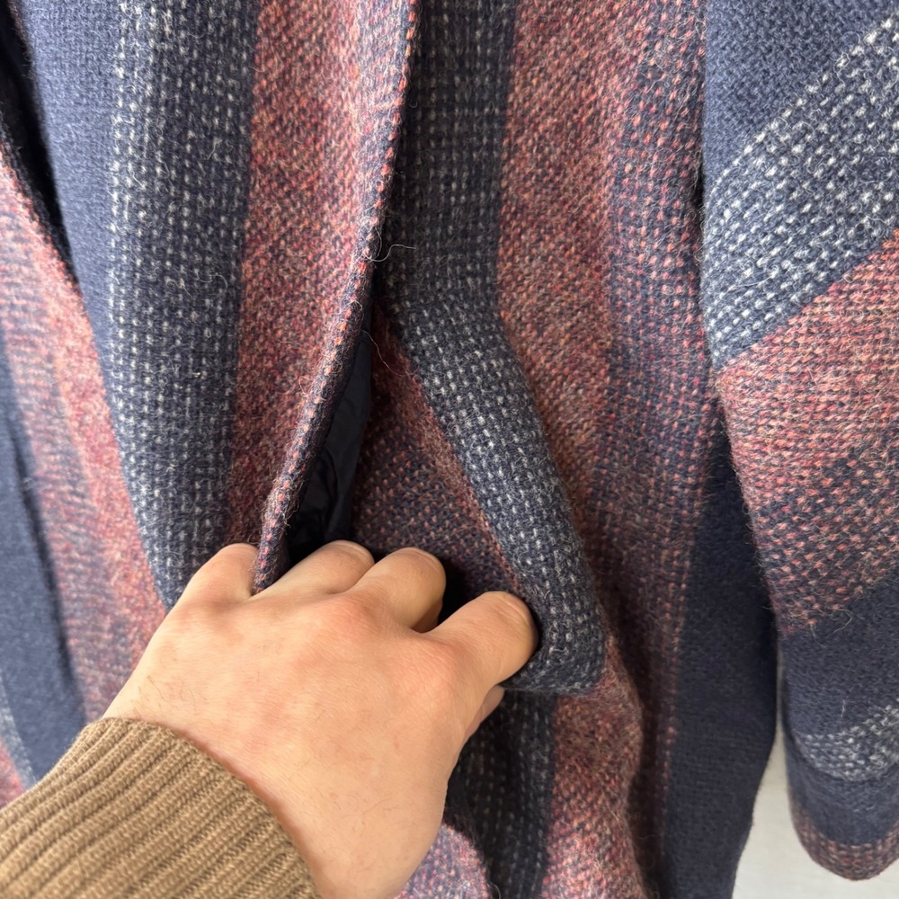 Vtg Avoca Collection Irish Tweed Wool Jacket Striped - Women's Medium - Purple - Picture 11 of 12